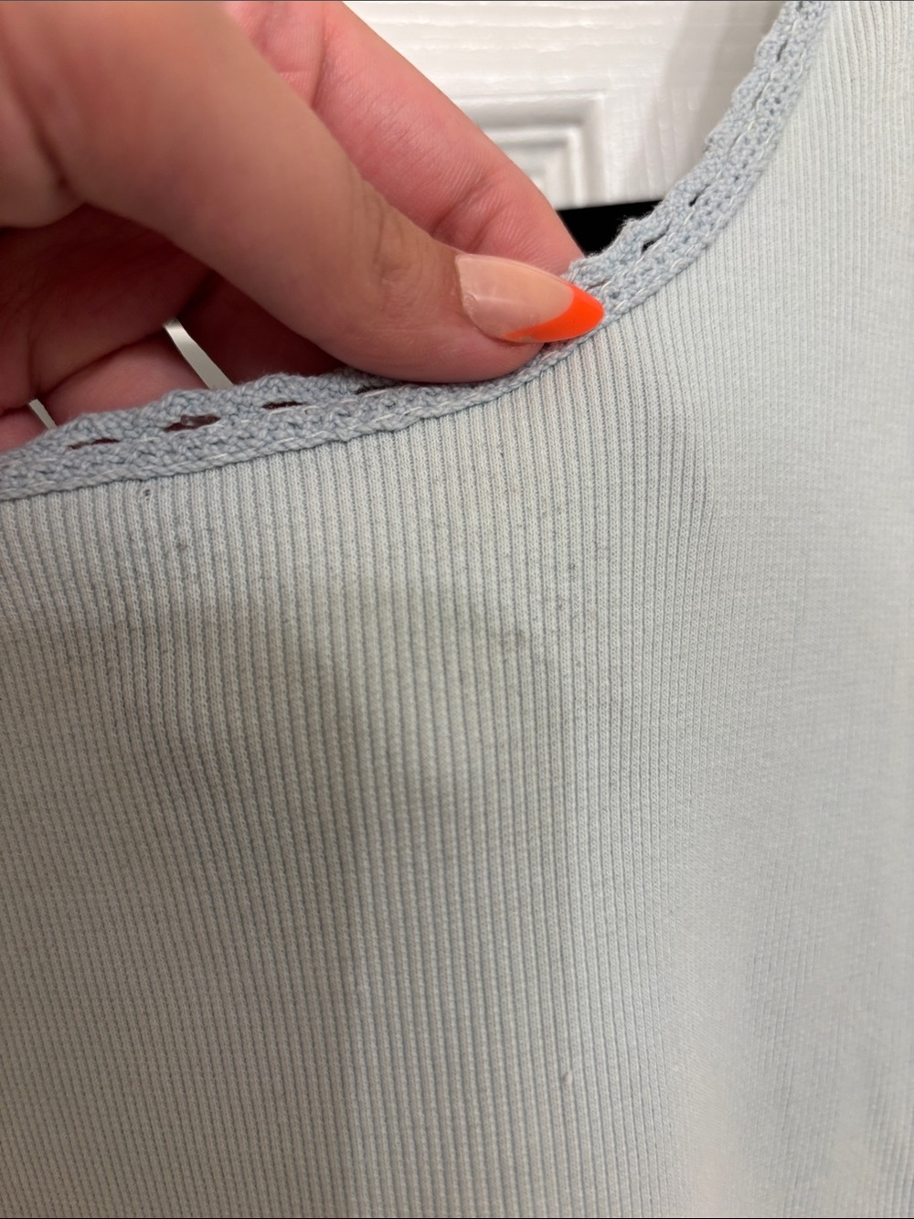 Tilly's Light Blue Ribbed Shell Tank - Picture 5 of 6